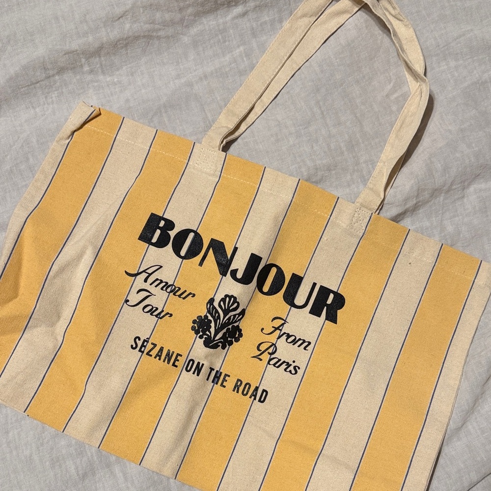 NWOT Sézane Bonjour Striped Tote Bag